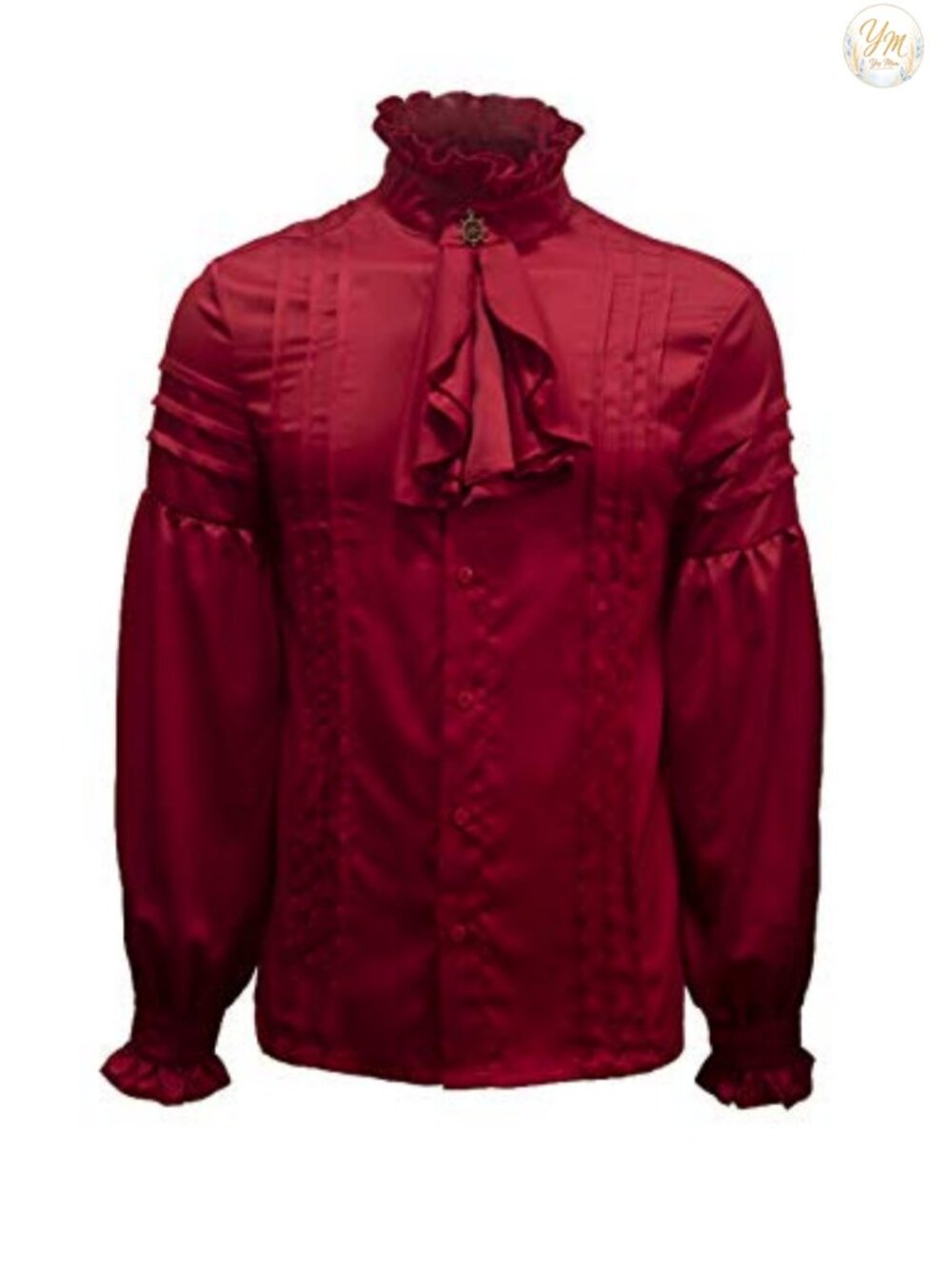 Mens Pirate Shirt Renaissance Victorian Gothic Costume Chiffe
